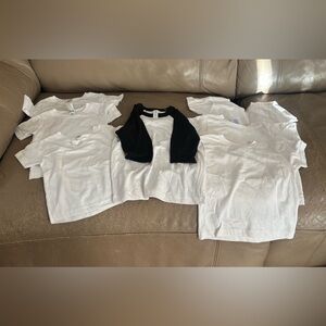 NWOT Lot of 12 Carters, Rabbit Skins, Bella Canvas blank white tees, bodysuits,